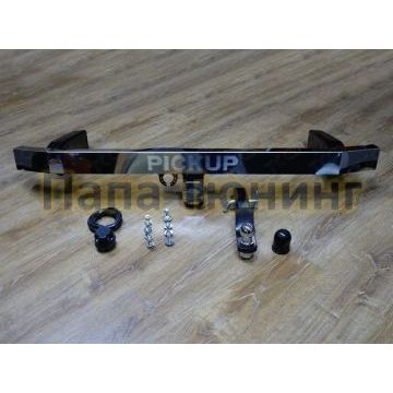 Фаркоп ТСС оцинкованный, с нержавеющий накладкой, шар E нержавеющий для УАЗ Патриот Пикап 2015- Фаркоп ТСС оцинкованный, с нержавеющий накладкой, шар E нержавеющий для УАЗ Патриот Пикап 2015-
