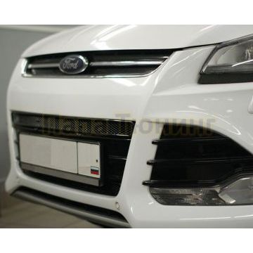 Защита радиатора Arbori черная сота 15 мм 2 штуки для Ford Kuga 2013-2016