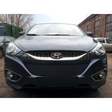 Защита радиатора черная РусСталь для Hyundai ix35 2010-2015