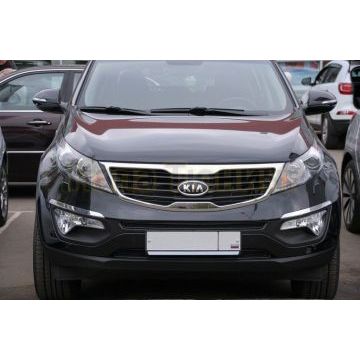 Защита радиатора Arbori черная сота 15 мм 2 штуки для Kia Sportage 2010-2015