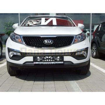 Защита радиатора хром средняя РусСталь для Kia Sportage 2014-2015