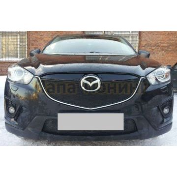 Защита радиатора черная верхняя РусСталь для Mazda CX-5 2011-2015