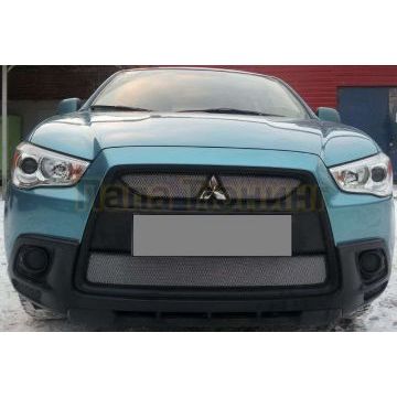 Защиты радиатора хром 2 шт. РусСталь для Mitsubishi ASX 2010-2013
