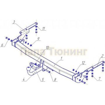 Фаркоп Avtos для Toyota RAV4 2006-2009