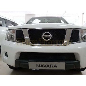 Защита радиатора черная нижняя РусСталь для Pathfinder/Navara 2010-2014