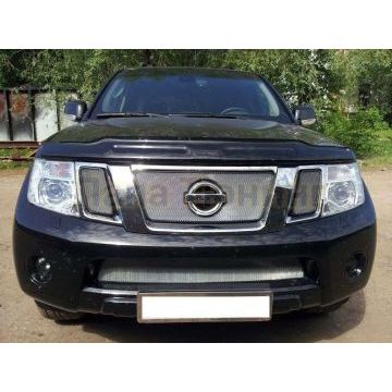 Защита радиатора хром нижняя РусСталь для Pathfinder/Navara 2010-2014