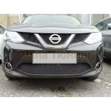 Защита радиатора черная РусСталь для Nissan Qashqai 2014-2019