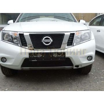 Защита радиатора черная нижняя РусСталь для Nissan Terrano 2014-