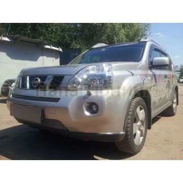 Защита радиатора хром нижняя РусСталь для Nissan X-Trail 2007-2011
