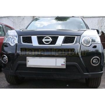 Защита радиатора Arbori черная сота 15 мм 2 штуки для Nissan X-Trail T31 2011-2015