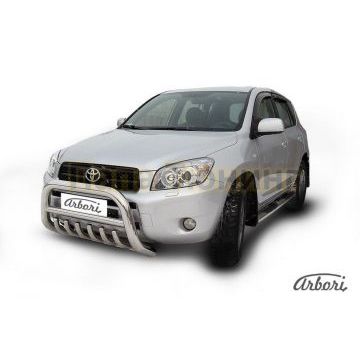 Кенгурин низкий с клыками 76 мм Slitkoff для Toyota RAV4 2006-2009 Кенгурин низкий с клыками 76 мм Slitkoff для Toyota RAV4 2006-2009