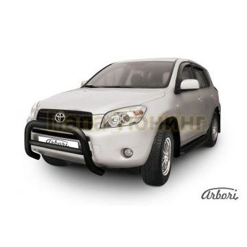 Кенгурин чёрная сталь низкий 76 мм Slitkoff для Toyota RAV4 2006-2009 Кенгурин чёрная сталь низкий 76 мм Slitkoff для Toyota RAV4 2006-2009