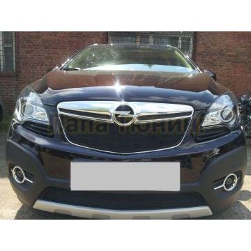 Защита радиатора черная верхняя РусСталь для Opel Mokka 2012-