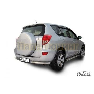 Защита задняя уголки 57 мм Slitkoff для Toyota RAV4 2006-2009 Защита задняя уголки 57 мм Slitkoff для Toyota RAV4 2006-2009