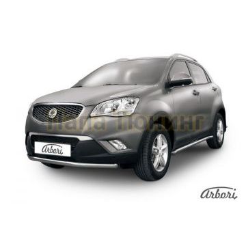 Защита переднего бампера 57 мм Slitkoff для SsangYong Actyon 2010- Защита переднего бампера 57 мм Slitkoff для SsangYong Actyon 2010-