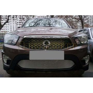 Защита радиатора хром РусСталь для SsangYong Actyon Sports 2012-2015