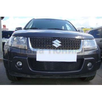 Защита радиатора черная РусСталь для Suzuki Grand Vitara 2008-2011