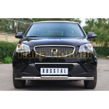 Защита передняя двойная d57-d42 РусСталь для Ssangyong Actyon 2010-2013