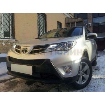 Защита радиатора черная нижняя для Comfort РусСталь для Toyota RAV4 2013-2015