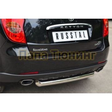 Защита заднего бампера d57 РусСталь для Ssangyong Actyon 2010-2013