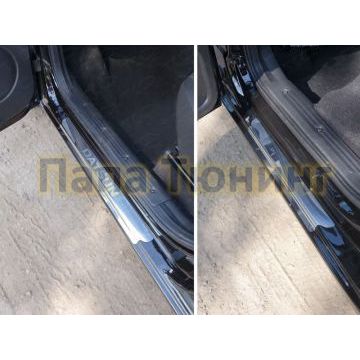 Накладки на пороги зеркальный лист с надписью Datsun ТСС для Datsun on-DO 2014- Накладки на пороги зеркальный лист с надписью Datsun ТСС для Datsun on-DO 2014-