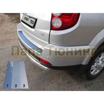 Накладка на задний бампер шлифованная ТСС для Great Wall Hover H3 New 2014-2015