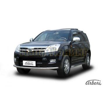 Защита переднего бампера 57 мм Slitkoff для Great Wall Hover 2008-2010