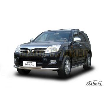 Защита передняя двойная 57-57 мм Slitkoff для Great Wall Hover 2008-2010