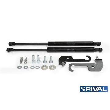 Амортизаторы капота, 2 шт. Rival для Mitsubishi Pajero Sport II / II рестайлинг 2008-2013 / 2013-2016/Mitsubishi L200 IV / IV рестайлинг 2006-2014 / 2013-2015