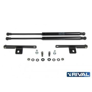 Амортизаторы капота, 2 шт. Rival для Mitsubishi Pajero Sport III 2016-/Mitsubishi L200 V 2015-2018