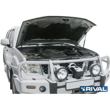 Амортизаторы капота, 2 шт. Rival для Nissan Navara III / III рестайлинг 2004-2010 / 2010-2015/Nissan Pathfinder III / III рестайлинг 2004-2010 / 2010-2014