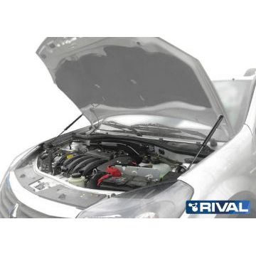 Амортизаторы капота, 2 шт. Rival для Renault Sandero StepWay I 2010-2014/Renault Sandero I 2009-2014