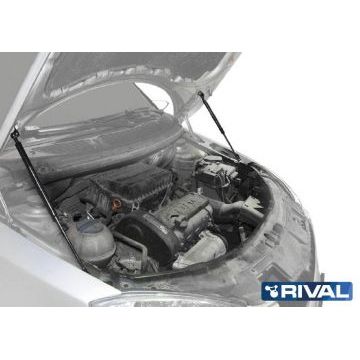Амортизаторы капота, 2 шт. Rival для Skoda Roomster I / I рестайлинг 2006-2010 / 2010-2015/Skoda Fabia II / II рестайлинг 2007-2010 / 2010-2014
