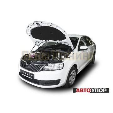 Амортизаторы капота, 2 шт. Rival для Volkswagen Polo Седан VI 2020-/Skoda Rapid I / I рестайлинг / II 2012-2017 / 2017-2020 / 2020 -