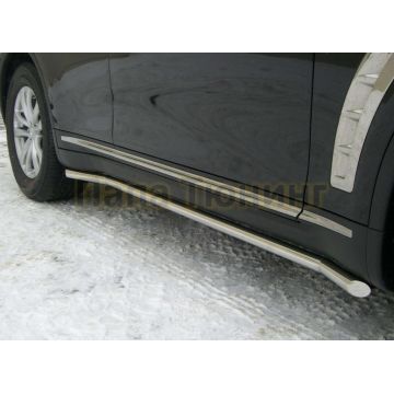 Пороги труба 42 мм вариант 3 РусСталь для Infiniti FX37/QX70 2009-2017