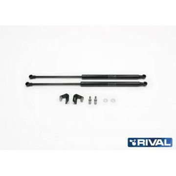 Амортизаторы капота, 2 шт. Rival для Volkswagen Polo Седан VI 2020-/Skoda Rapid I / I рестайлинг / II 2012-2017 / 2017-2020 / 2020 -