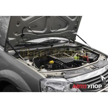 Амортизаторы капота, 2 шт. Rival для Renault Logan I / I рестайлинг 2004-2015 / 2009-2015/Lada Largus I 2012-