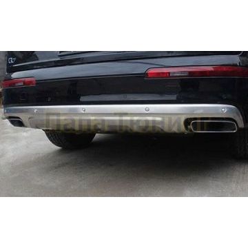 Декоративные накладки на бампера комплект OEM Tuning для Audi Q7 2015-