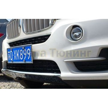 Комплект накладок переднего и заднего бамперов хромированные OEM Tuning для BMW X5 2013-2018