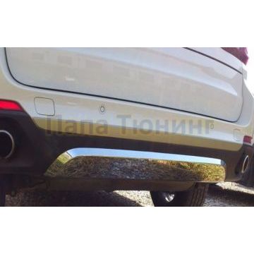 Комплект накладок переднего и заднего бамперов хромированные OEM Tuning для BMW X5 2013-2018
