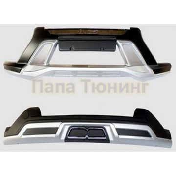 Декоративная накладки на бампера комплект OEM Tuning для Hyundai Creta 2016-2021