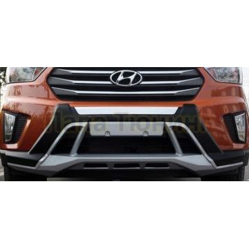 Декоративная накладки на бампера комплект OEM Tuning для Hyundai Creta 2016-2021
