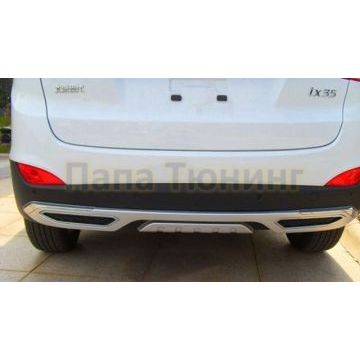 Декоративная накладка заднего бампера OEM Tuning для Hyundai ix35 2010-2015