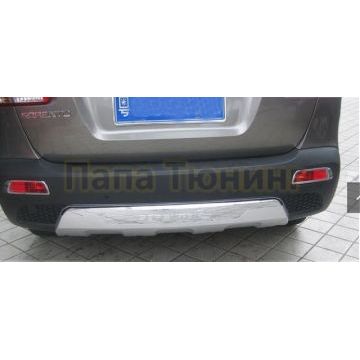 Декоративная накладка заднего бампера OEM Tuning для Kia Sorento 2009-2012