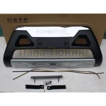 Декоративная накладка переднего бампера OEM Tuning для Kia Sorento 2012-2020