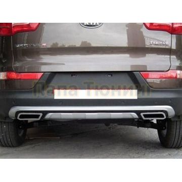 Декоративная накладка заднего бампера вариант 2 OEM Tuning для Kia Sportage 2010-2015
