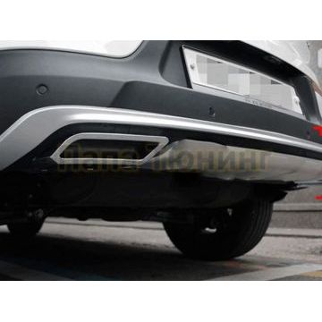 Декоративная накладка заднего бампера вариант 2 OEM Tuning для Kia Sportage 2010-2015