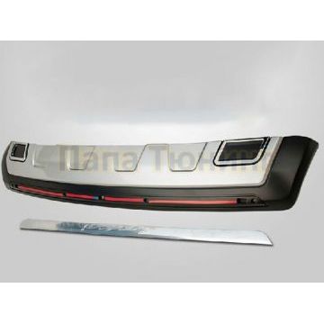 Декоративная накладка заднего бампера OEM Tuning для Mitsubishi Outlander 2012-2014