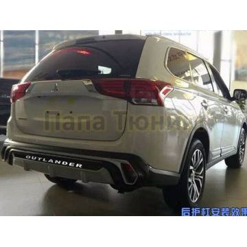 Комплект накладок переднего и заднего бамперов OEM Tuning для Mitsubishi Outlander 2015-2018