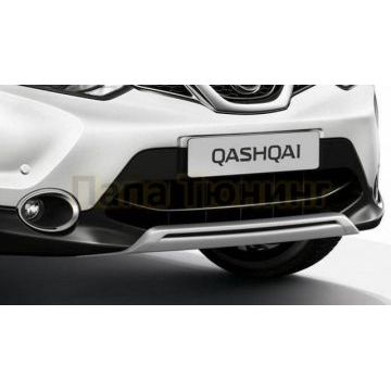 Декоративная накладка переднего бампера OEM Tuning для Nissan Qashqai 2014-2019